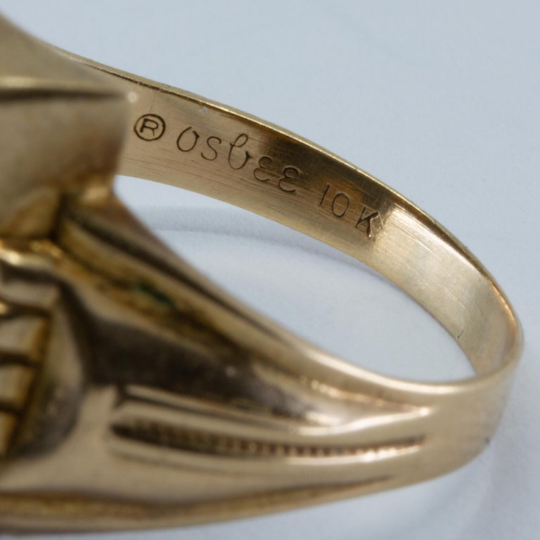 18 Karat Men's Hematite Intaglio Ring, circa 2000 at 1stDibs