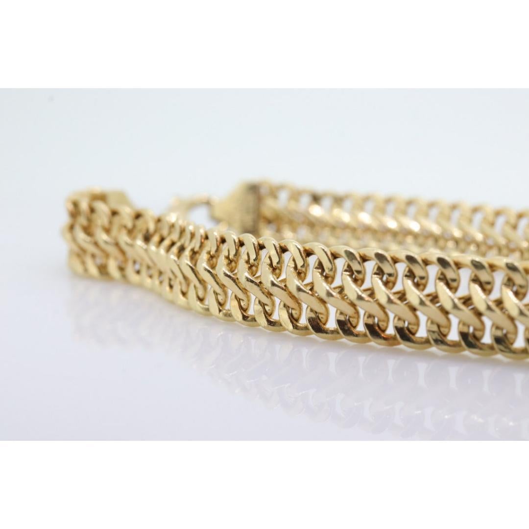 Women's 18k MILOR Infinity Wide Double LINK Chain Bracelet. 18k Infinity S Specialty
