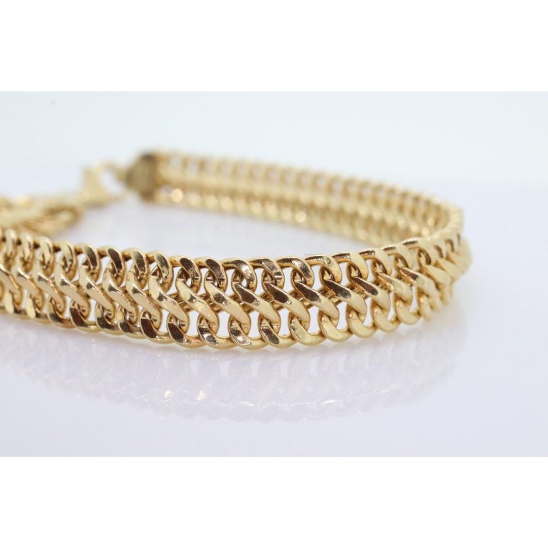 18k MILOR Infinity Wide Double LINK Chain Bracelet. 18k Infinity S Specialty 4