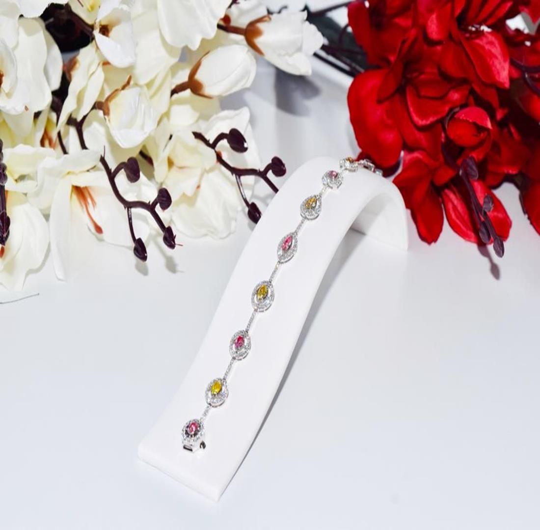 Mixed Cut 18K Mix Shape Diamond Bracelet For Sale