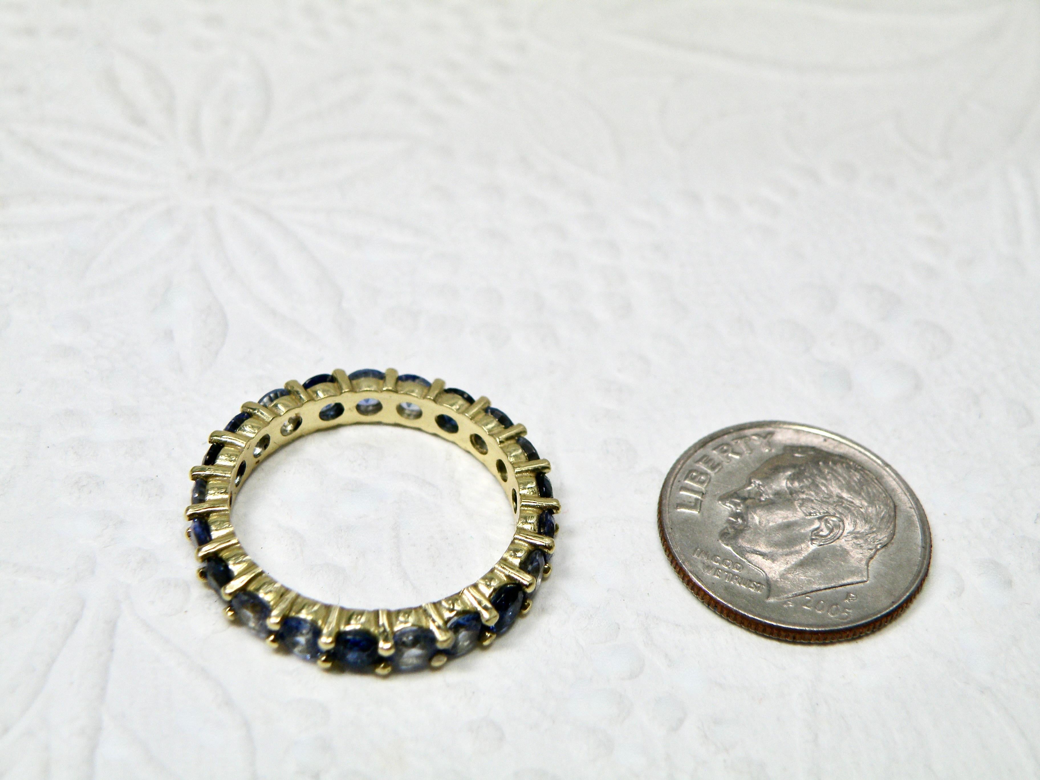 18k multi blue sapphire ring Unisexe en vente