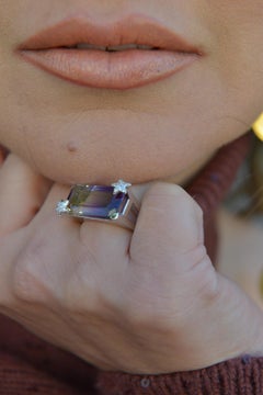18k multi color cocktail gold ring