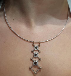 Pendentif totem australien en or 18 carats multicolore avec diamants cognac