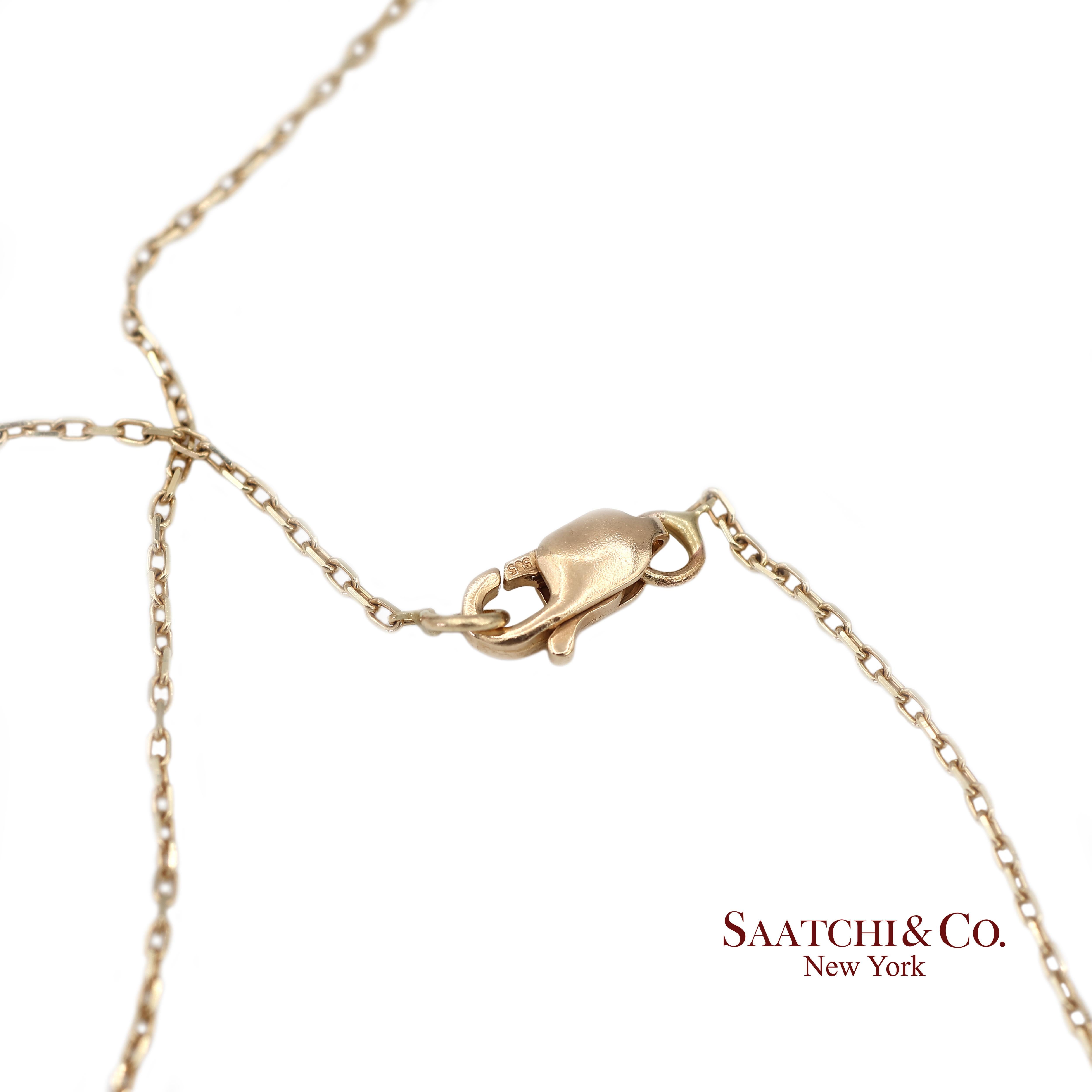 18K Naturdiamant-Anhänger in Herzform mit 14K Gelbgoldkette 6