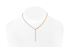 18K Natural White & Yellow  Diamonds Necklace Tw: 38.64 carats