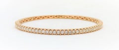 18 Karat Odelia 3.40 Carat Diamond Eternity Bangle Bracelet