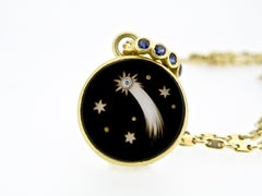 18K Onyx and Diamond Meteor Charm