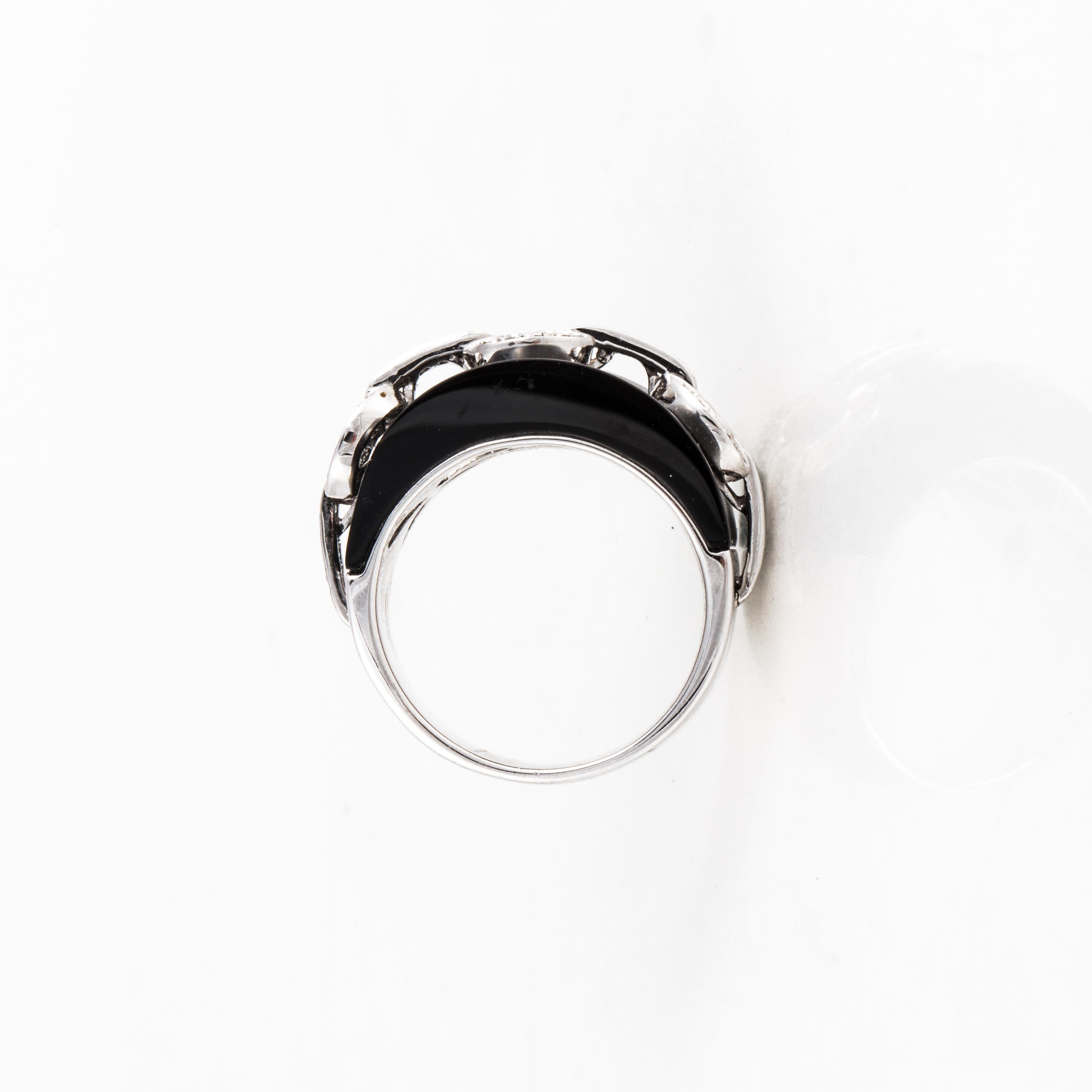 gold ring with black onyx