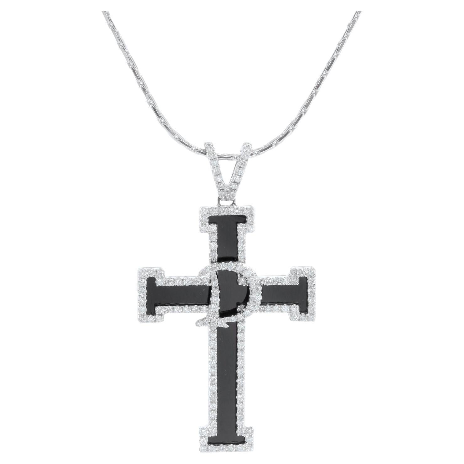 Emerald and Diamond Cross Pendant in 18k with handmade solid 18k Celtic