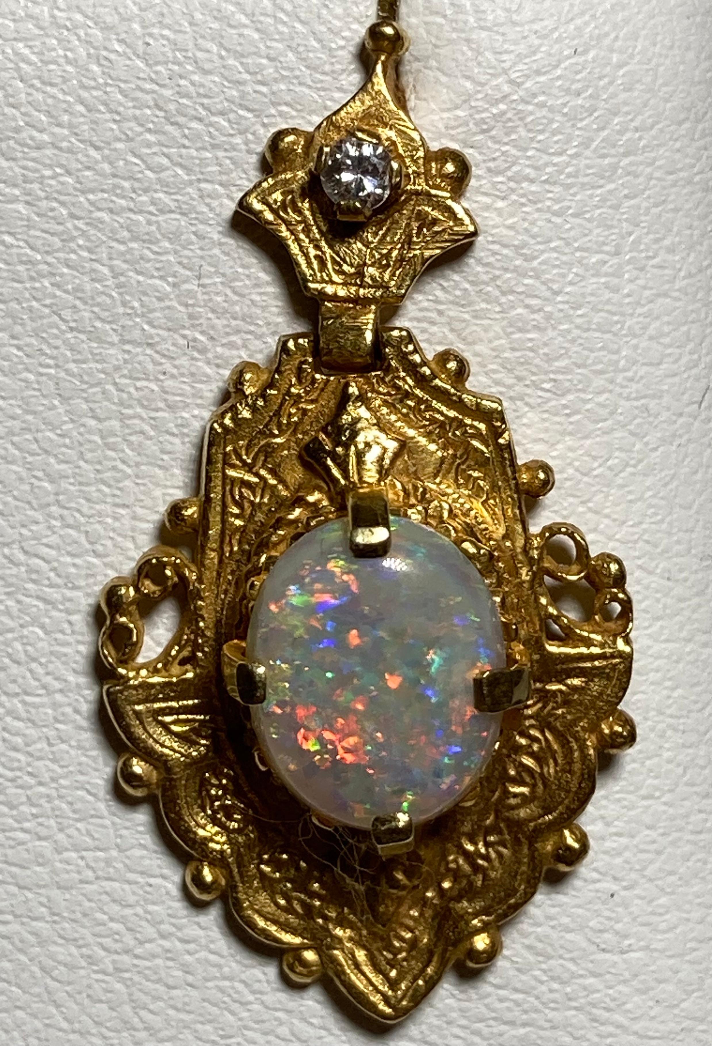 Byzantine 18 Karat Opal Earrings For Sale