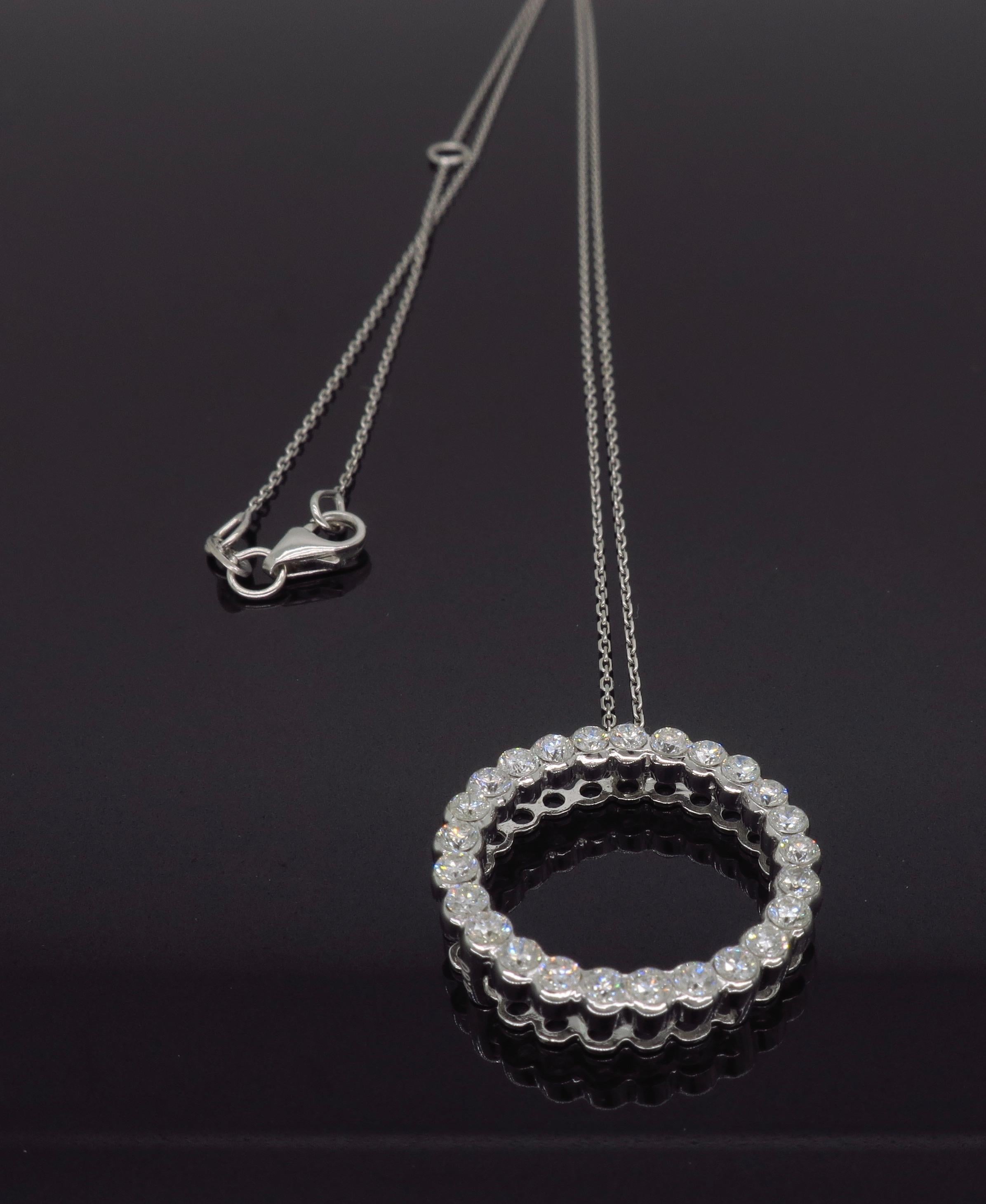 circular diamond necklace