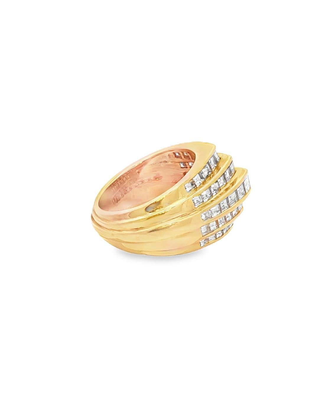 Moderne Bague en diamant 18K Oscar Heyman en vente