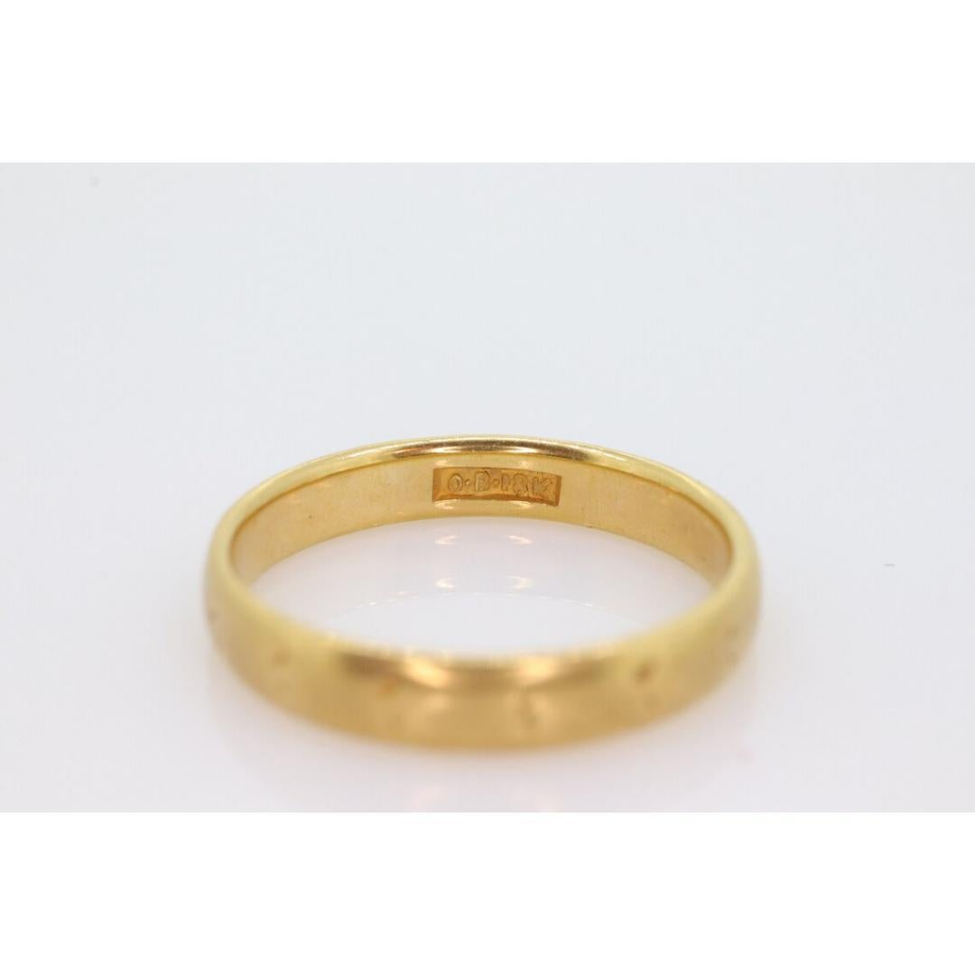 18k Ostby Barton Ring. 18k Yellow Gold Patterned Design. OB from Art Deco 1920 In Good Condition For Sale In Port Charlotte, FL