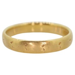 18k Ostby Barton Ring. 18k Yellow Gold Patterned Design. OB from Art Deco 1920