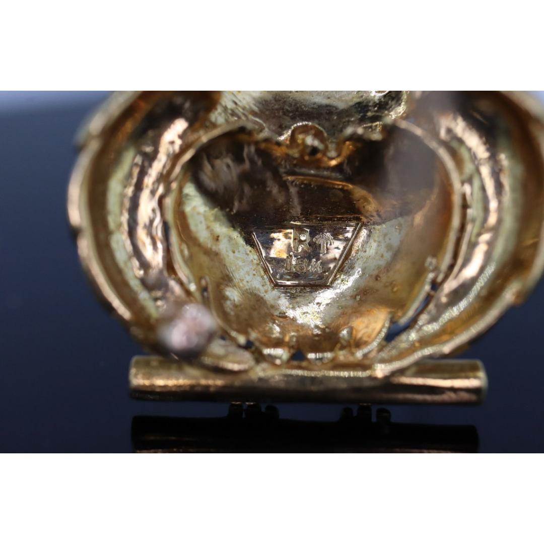 18k Owl Brooch. 3D Wise OWL with Ruby Eyes Brooch. 18k Yellow Gold Owl Pendant In Good Condition For Sale In Port Charlotte, FL
