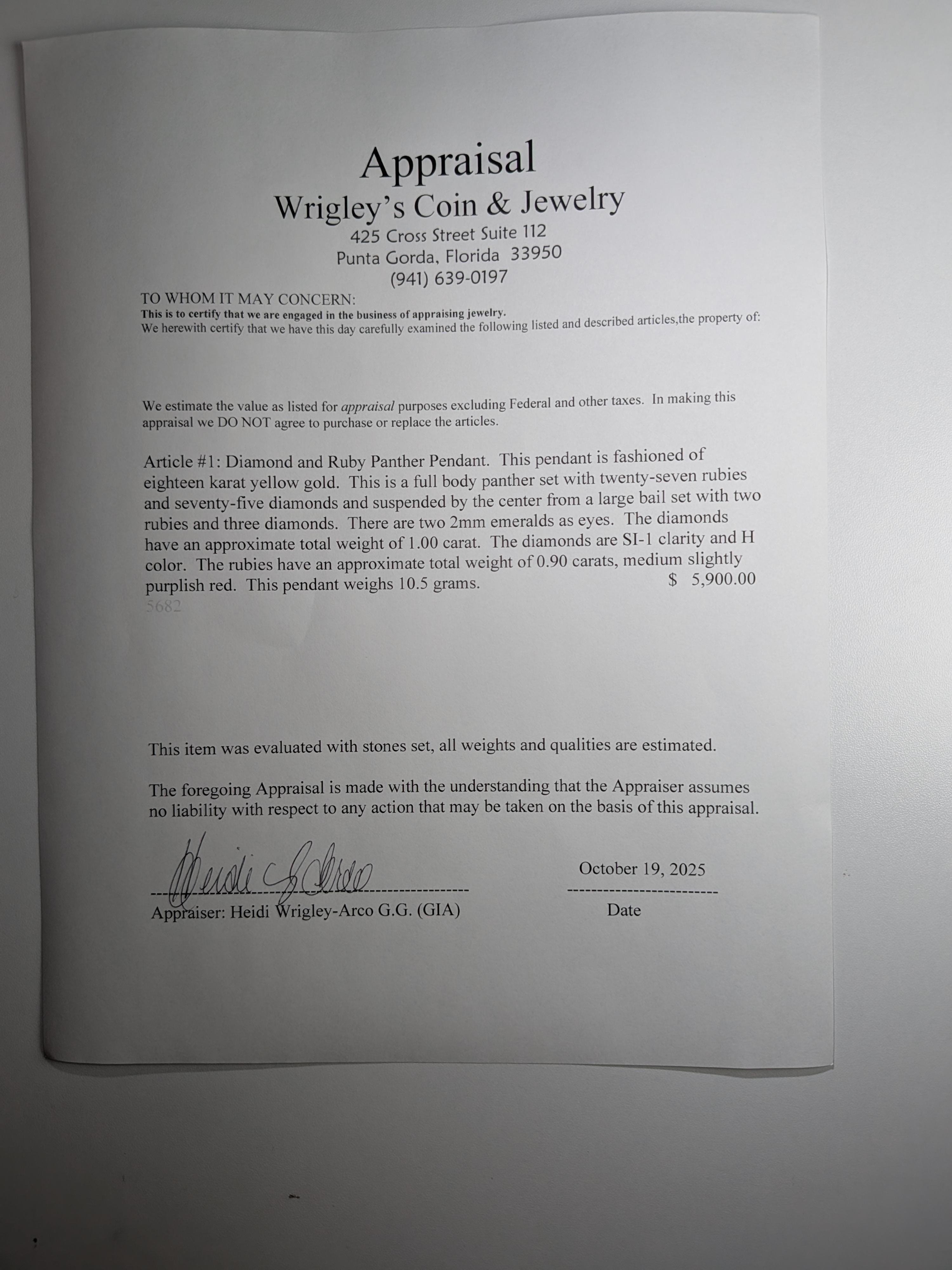 18k Panther Leopard Jaguar Cheetah Ruby Pendant. Encrusted Rubies and Diamonds. For Sale 3