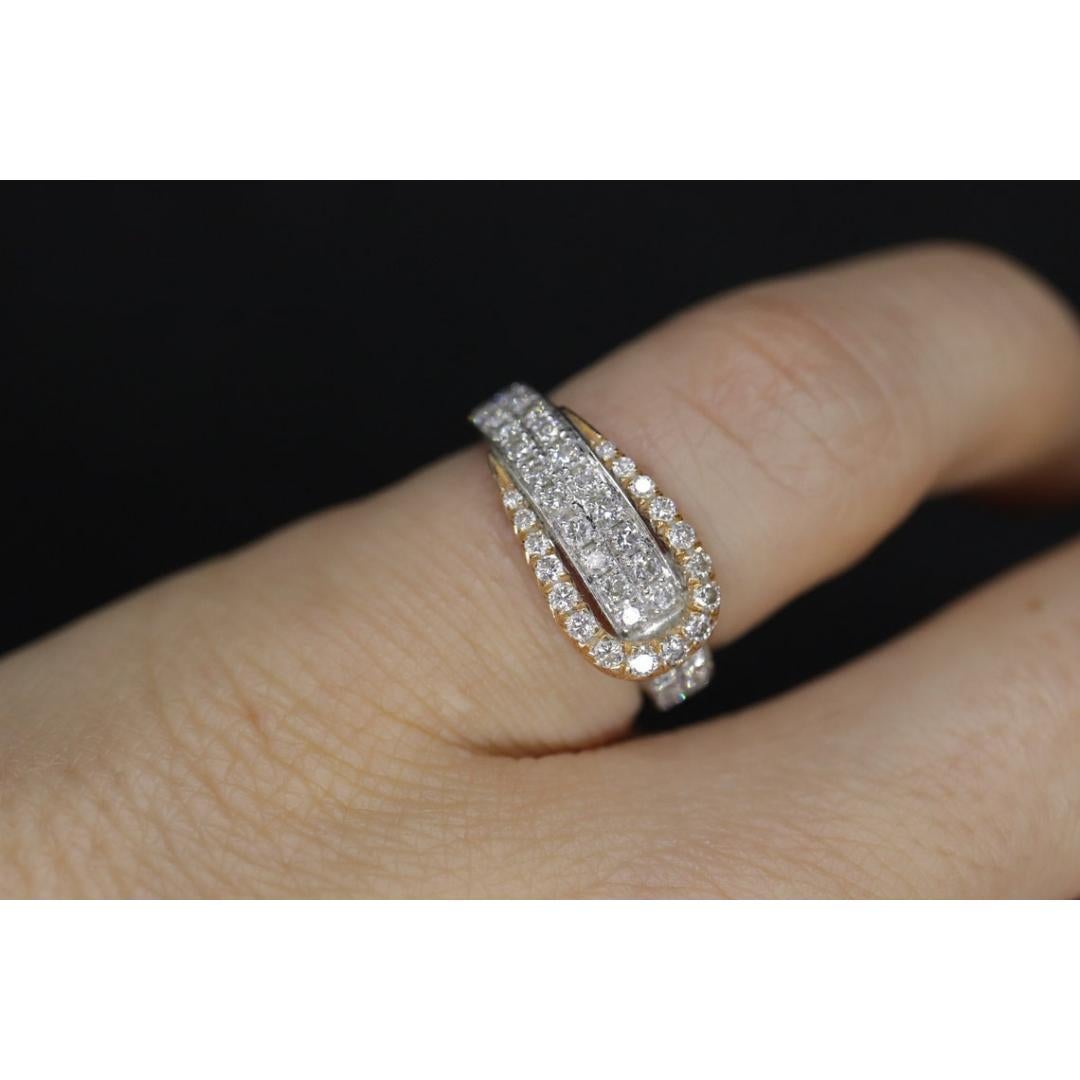 Vintage from before 2000

Gemstone: Diamond

Spectacular Ring. Made by Simon G. Incredibly shiny diamonds.

Details:
Size 4.25
4.0 Grams total weight
1.3mm diamonds. Color F and VS clarity over .65ct of diamonds
8mm width