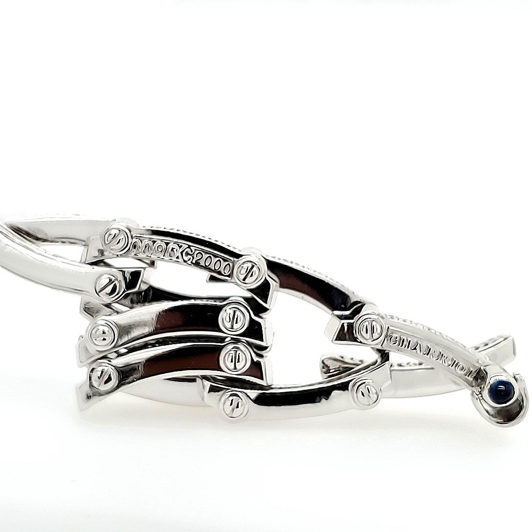 18 Karat Philippe Charriol Diamond Bracelet White Gold Tennis 1.34 Carat In Good Condition In Boca Raton, FL