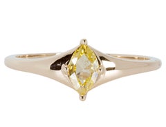 18k Pink Gold .25ct Marquise Cut Diamond Ring
