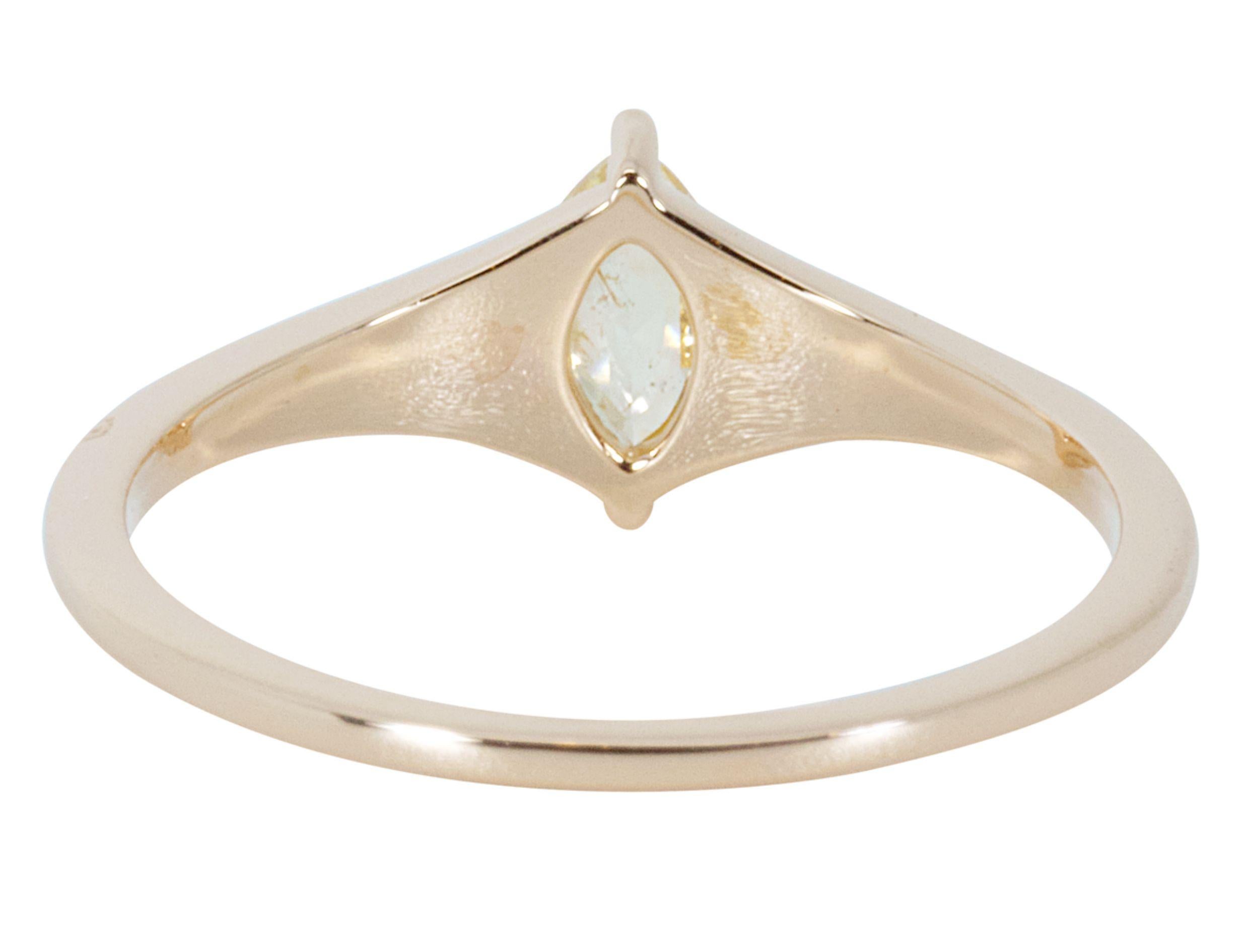 Donna Anello con diamante taglio marquise in oro rosa 18k da 0,25 carati in vendita