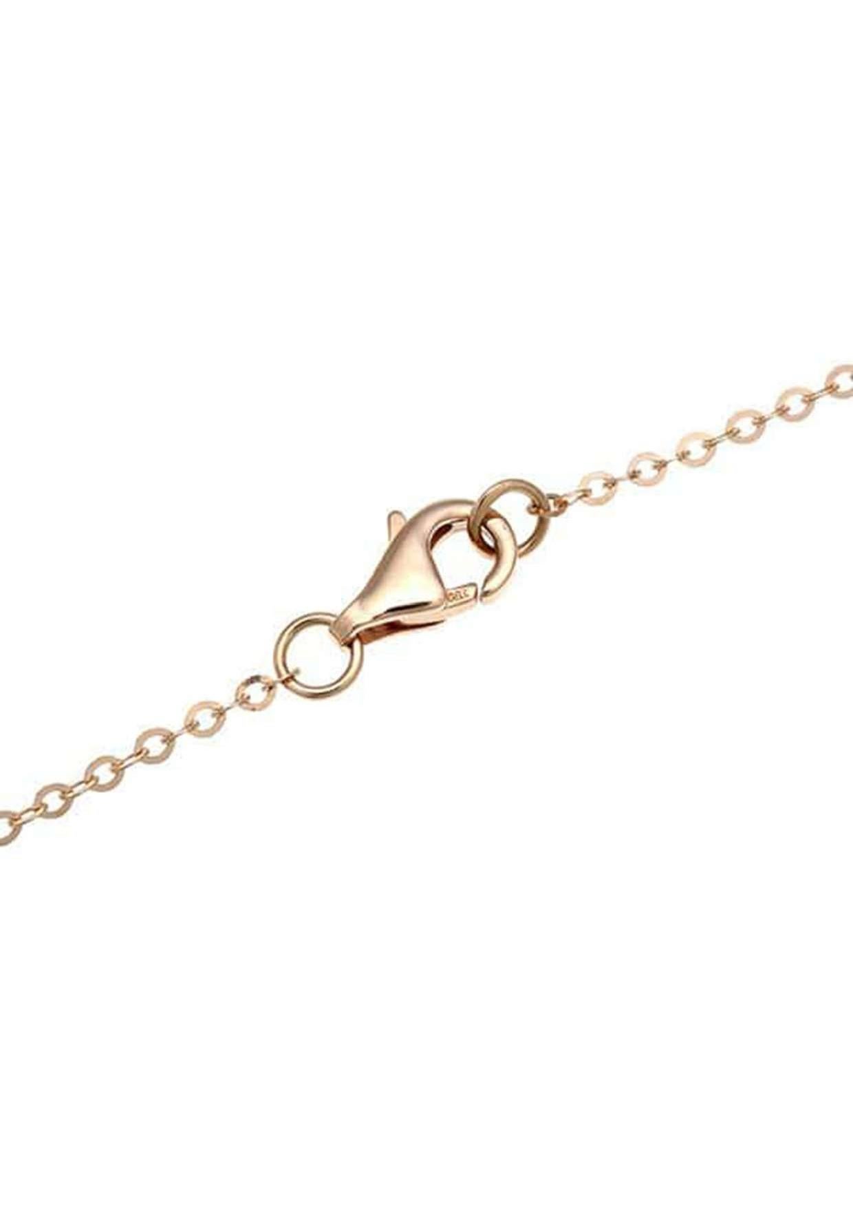 Collier en or rose 18 carats avec nacre et diamants 0,34 carat Pour femmes en vente