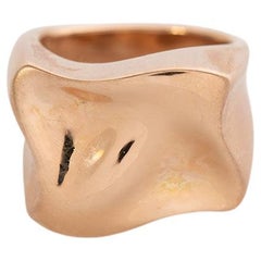 18K Pink Gold Polished and Brushed Raving Ring by Marion Jeantet