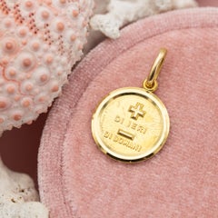 18K plain Più di ieri e meno di domani - Italian 18 karat solid gold Love token