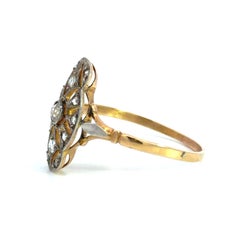 18k & Platinum Diamond Art Deco Ring