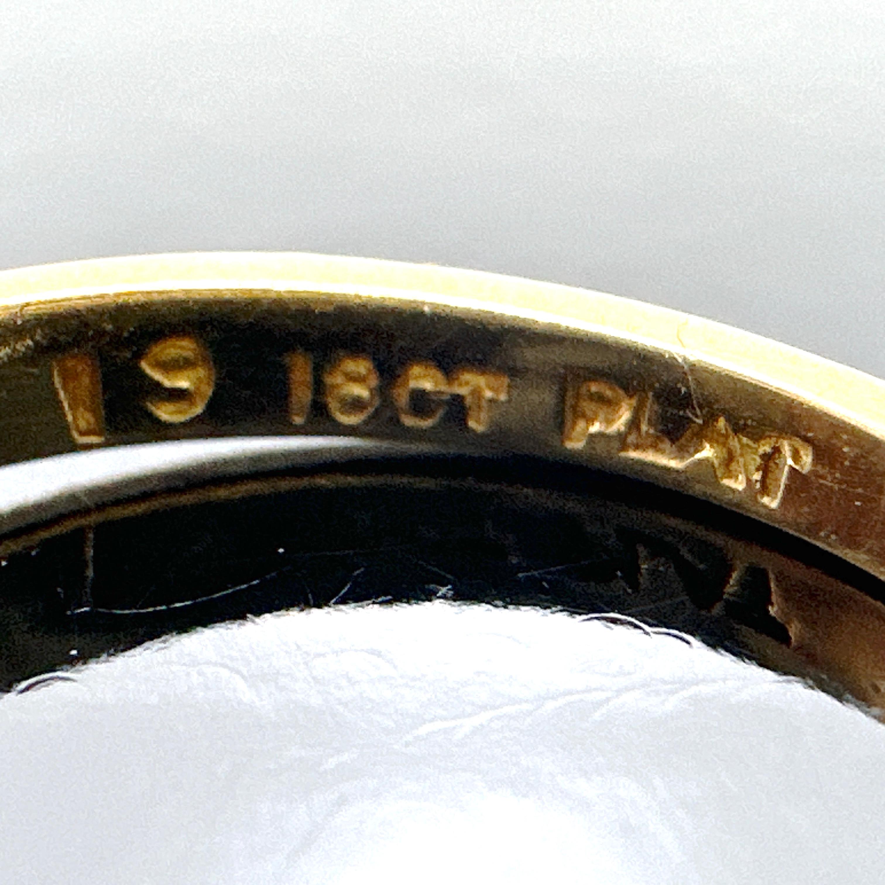 Old European Cut 18k/PLATINUM Diamond Engagement Ring 0.27TCW For Sale