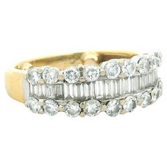 18K & Platinum Two-Tone Diamond Band, Size 4 18K & Platinum Two-Tone Diamond Band, Size 4