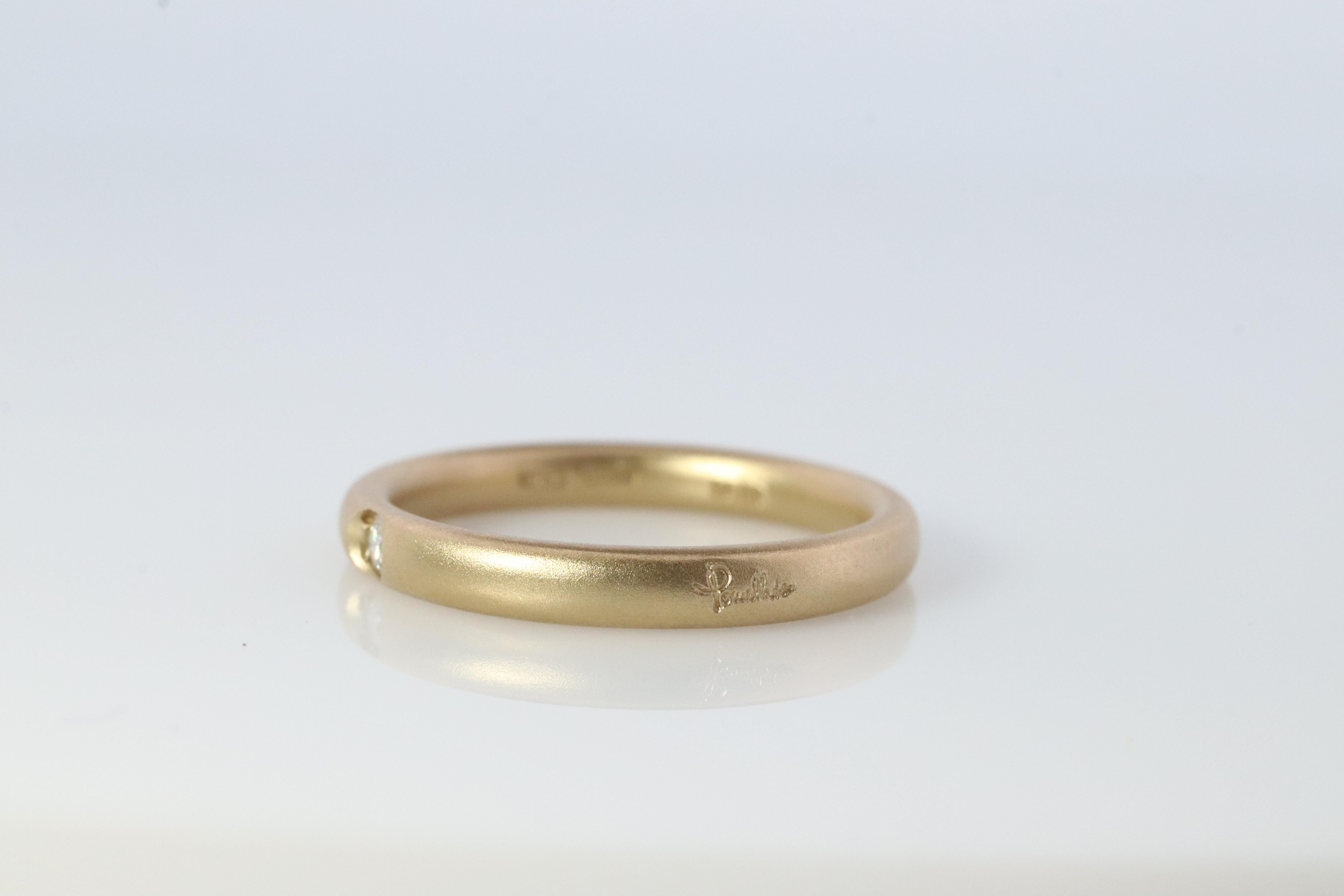 18k POMELATTO Ring. 18k yellow Gold Diamond Solitaire Lucciole Pomellato For Sale 1