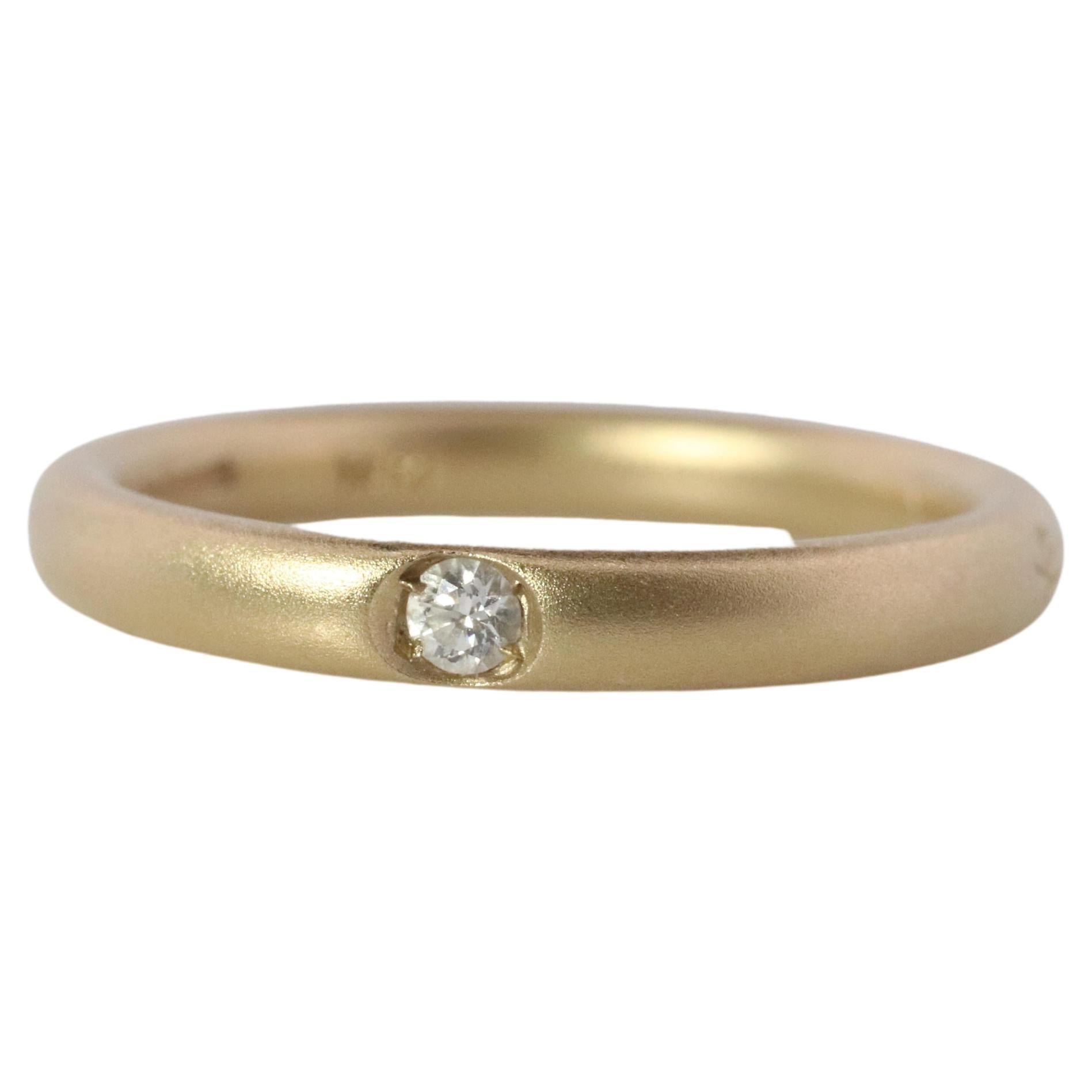 18k POMELATTO Ring. 18k yellow Gold Diamond Solitaire Lucciole Pomellato For Sale