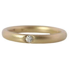 18k POMELATTO Ring. 18k yellow Gold Diamond Solitaire Lucciole Pomellato