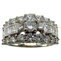 18k Prinzessinnenschliff Diamantband Ring