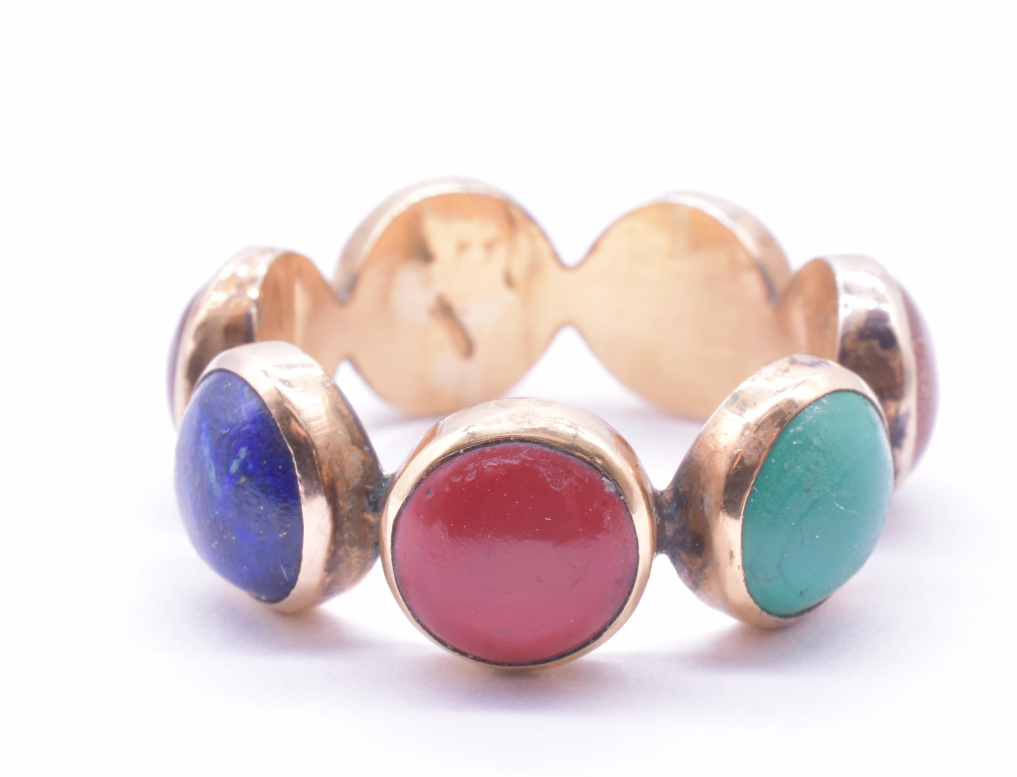 18k Seltener georgianischer Planeten-Eternity-Ring, um 1830 5