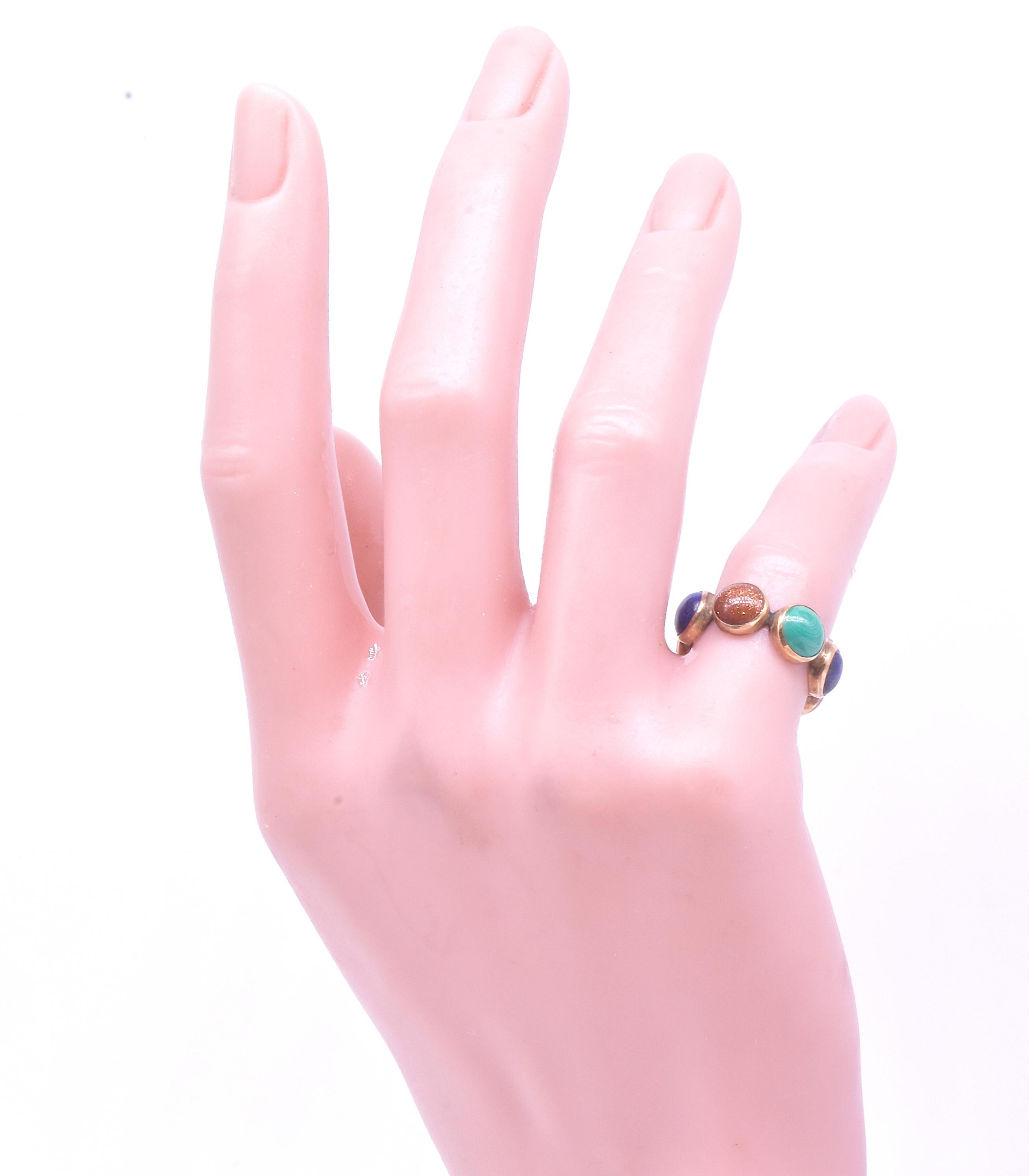 18k Seltener georgianischer Planeten-Eternity-Ring, um 1830 (Frühviktorianisch)