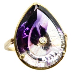Rare bague marocaine 18 carats avec diamants d'accentuation