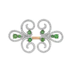 Anello 18k Anello 2 toni Anello in oro bianco e rosa Anello di diamanti Anello di smeraldo Anello di smeraldo