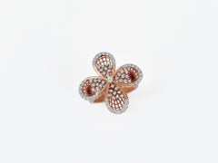 18k Ring Rose Gold Ring Diamond Ring Fancy Gold Diamond Ring