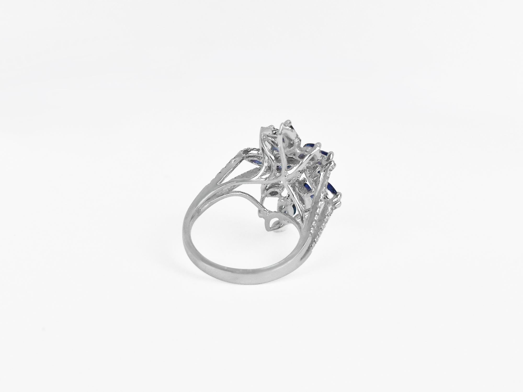blue sapphire ring design for female