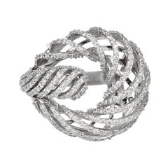 Used 18k Ring White Gold Ring Diamond Ring Gold Fancy Ring