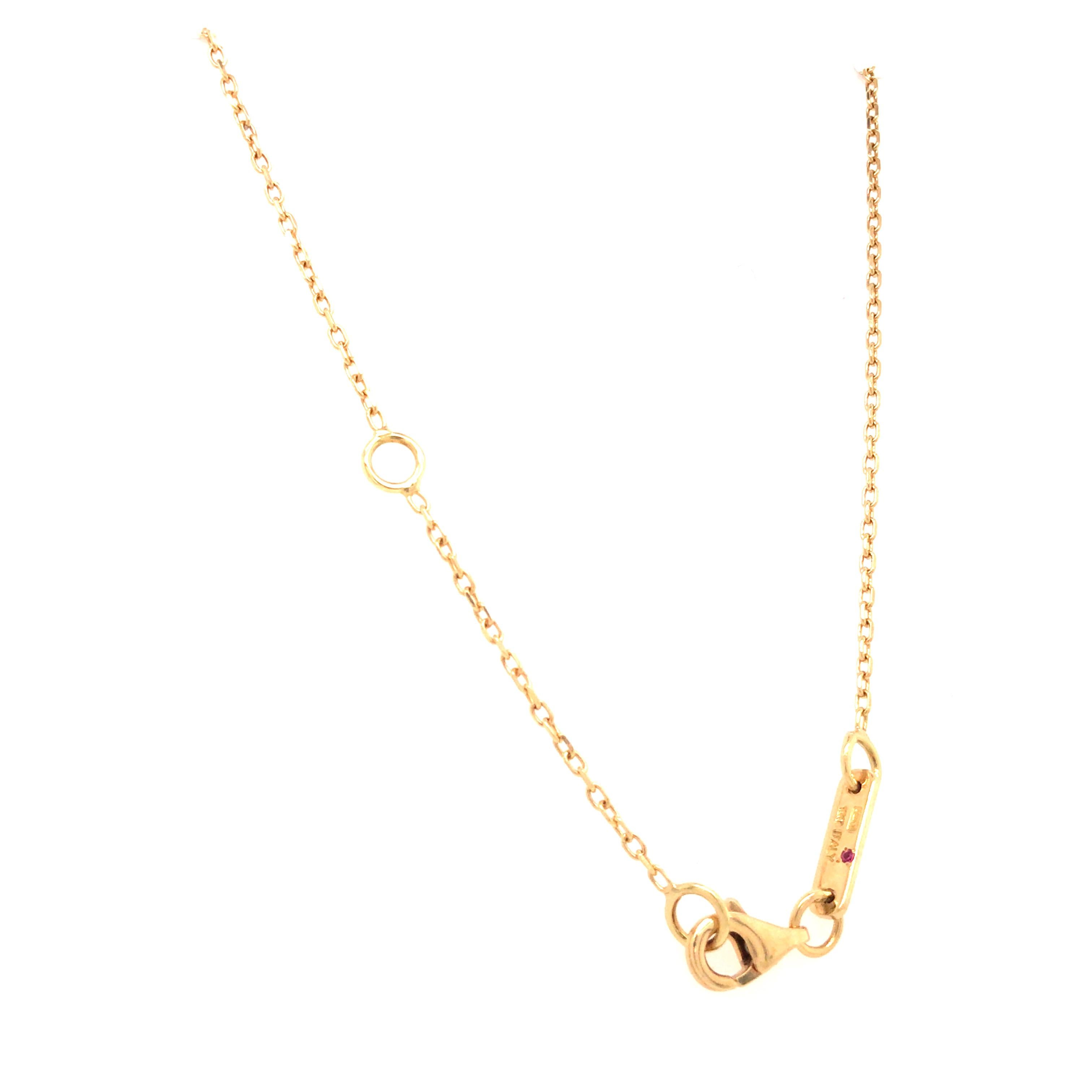 Women's 18K Roberto Coin Square Mother of Pearl Necklace Yellow Gold For Sale