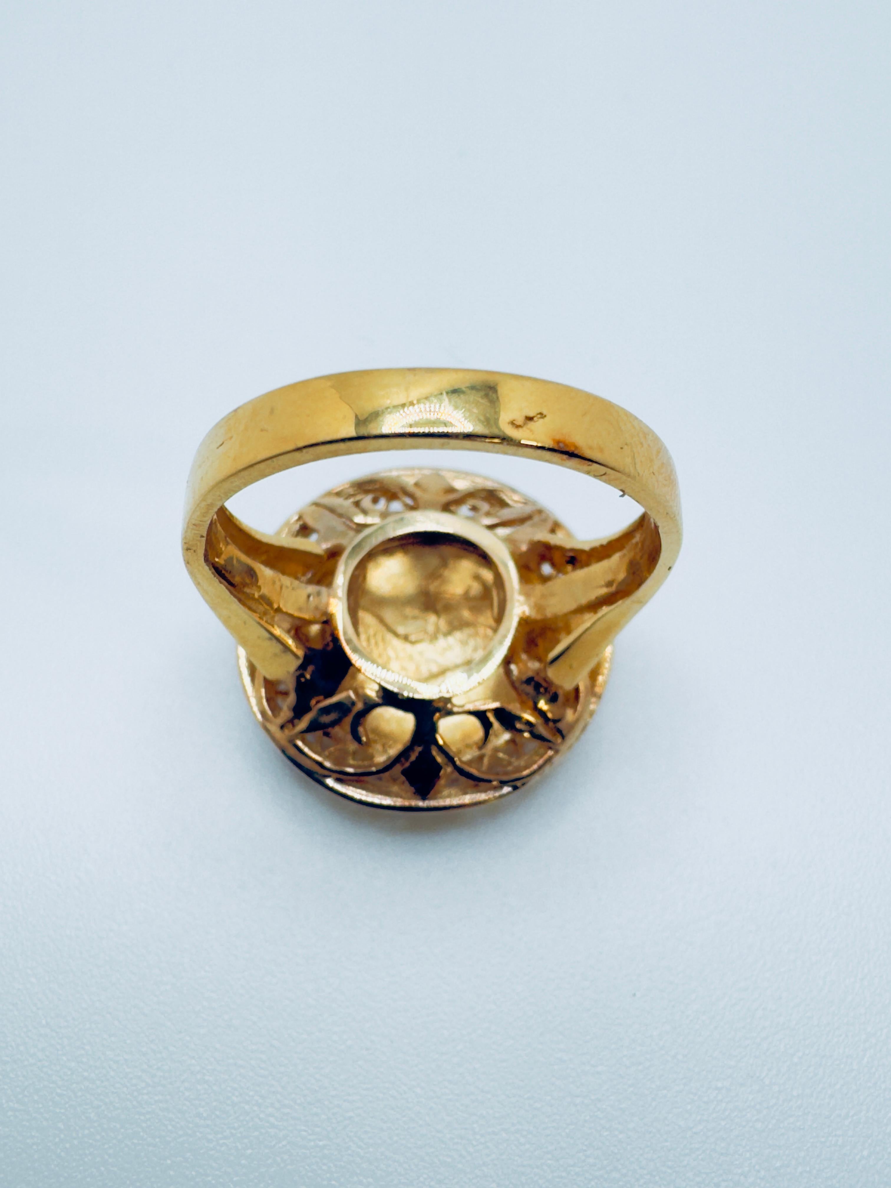18K Roman Coin Ring Replica For Sale 1