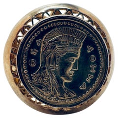 18K Roman Coin Ring Replica