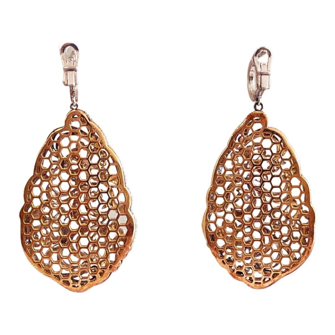 white gold filigree earrings