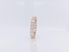 18K Rose Asscher Diamond Eternity Band