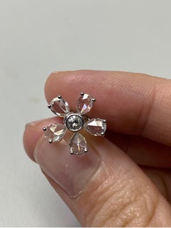 Boucles d'oreilles en diamants taille rose 18 carats