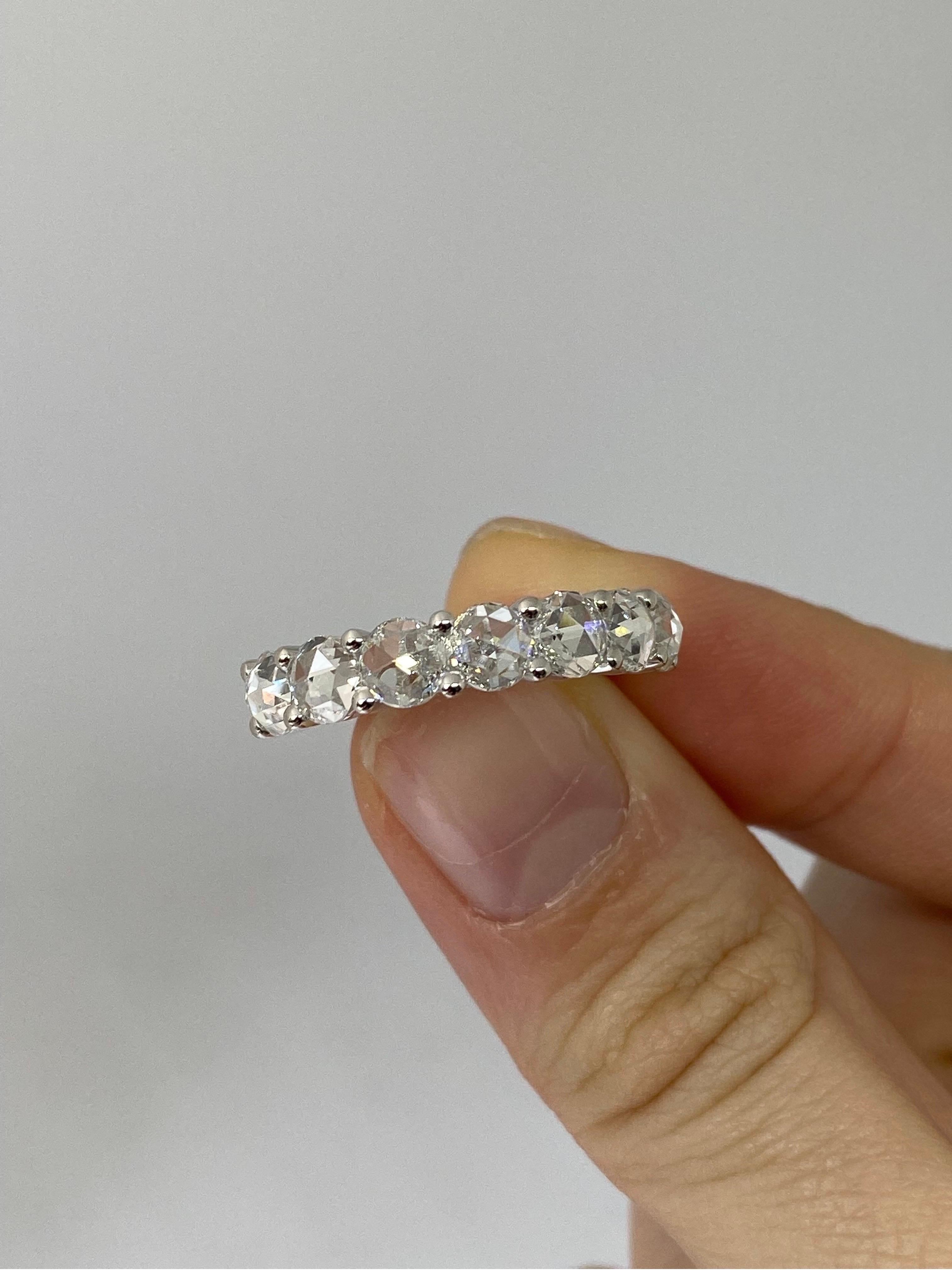 18k Rose Cut Diamond Ring In New Condition For Sale In Hong Kong, CN