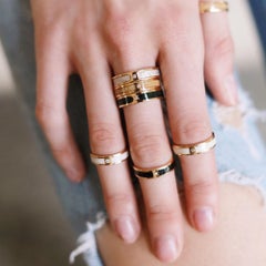 Alessa Hand Painted Ring 18 Karat Rose Gold Spectrum Collection