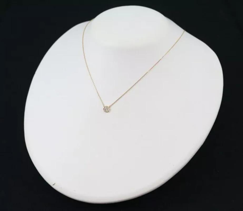Collana con diamanti in oro rosa 18 carati da 0,20 carati In condizioni ottime in vendita a New York, NY